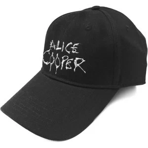 Image of Alice Cooper - Dripping Logo Mens Baseball Cap - Black