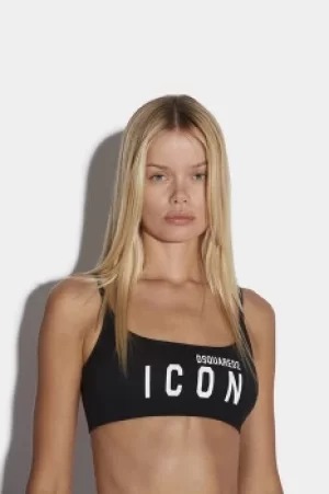 Image of DSQUARED2 Women Bra Black Size 8 80% Cotton 20% Elastane