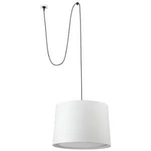 Image of Faro Lighting - Faro Conga White Cylindrical Pendant Lamp With Plug
