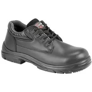 Image of Grafter Mens Wide Fitting Lace Up Safety Shoes (41 EU) (Black) - Black