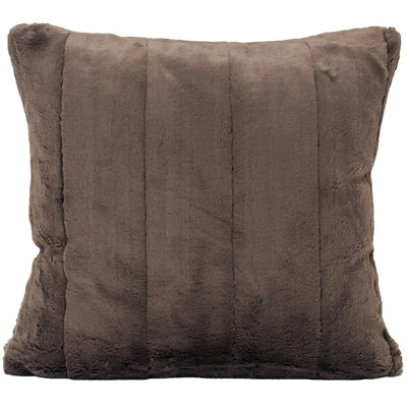 Image of Paoletti Paoletti Empress Alaskan Faux Fur Cushion in Taupe Size: 45cm x 45cm Taupe 45cm x 45cm Unisex 5025532279149