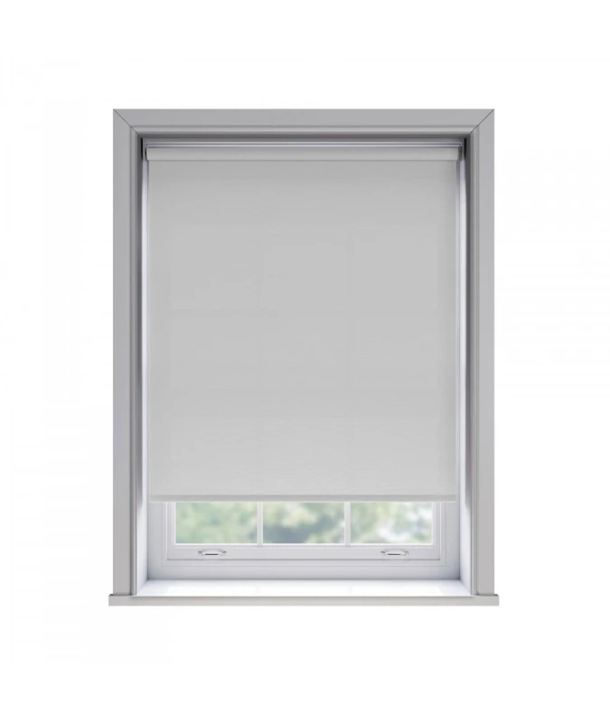 Image of New Edge Blinds No Drill White Thermal Blackout Roller Blind 170cm Drop Size: 125cm White Unisex 125 cm
