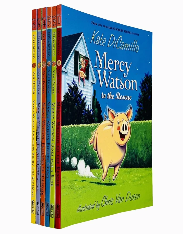 Image of Mercy Watson Series 6 Book Set Kate DiCamillo Heartwarming Animal Adventures For Young Readers ‎ Walker ltd Books