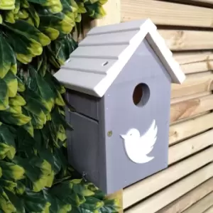Image of Samuel Alexander - Wooden Peace Garden Wild Bird Nest Box with White Roof-32mm Entrance Hole