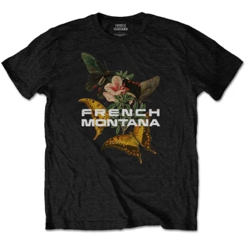 Image of French Montana - Butterfly Unisex Medium T-Shirt - Black