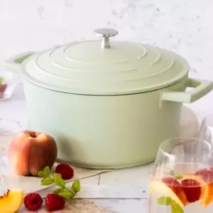 Image of MasterClass Cast Aluminium 24cm Casserole Dish, 4L Mint (Green)