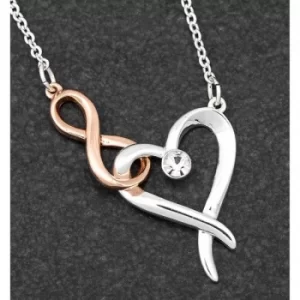 Image of Kiss Collection 2 Tone Hearts & Kisses Necklace