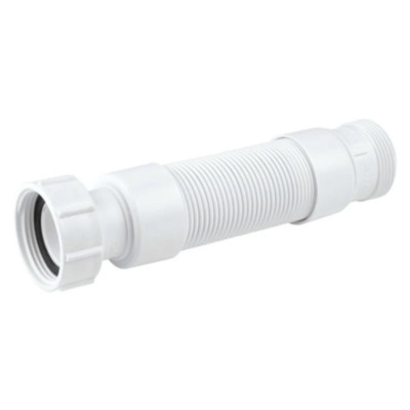 Image of McAlpine FLEX-JKS Flexible Fitting - BSP Coupling Nut x BSP Male Thread White