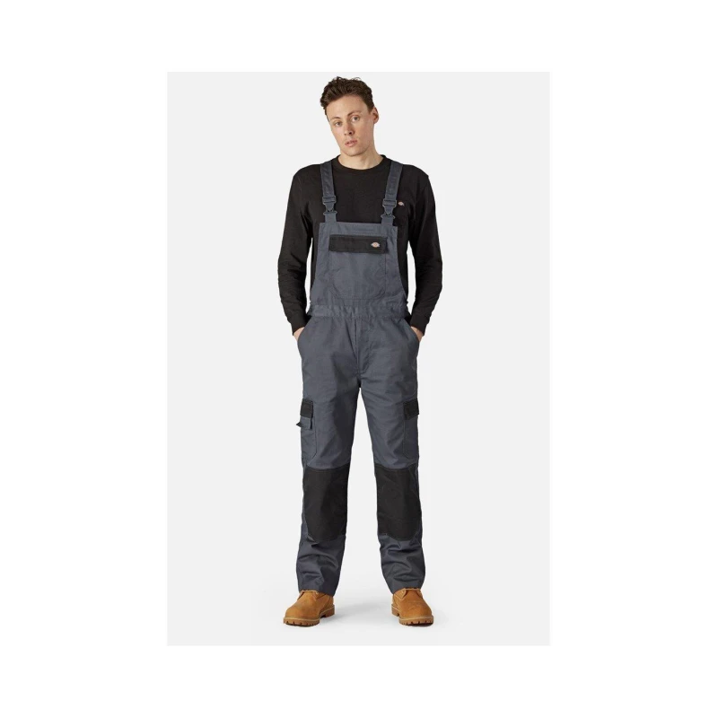 Image of Dickies Everyday Bib and Brace - Slate Grey/Black Slate Grey/Black Med