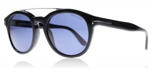 Image of Tom Ford Newman Sunglasses Shiny Black 01V 53mm