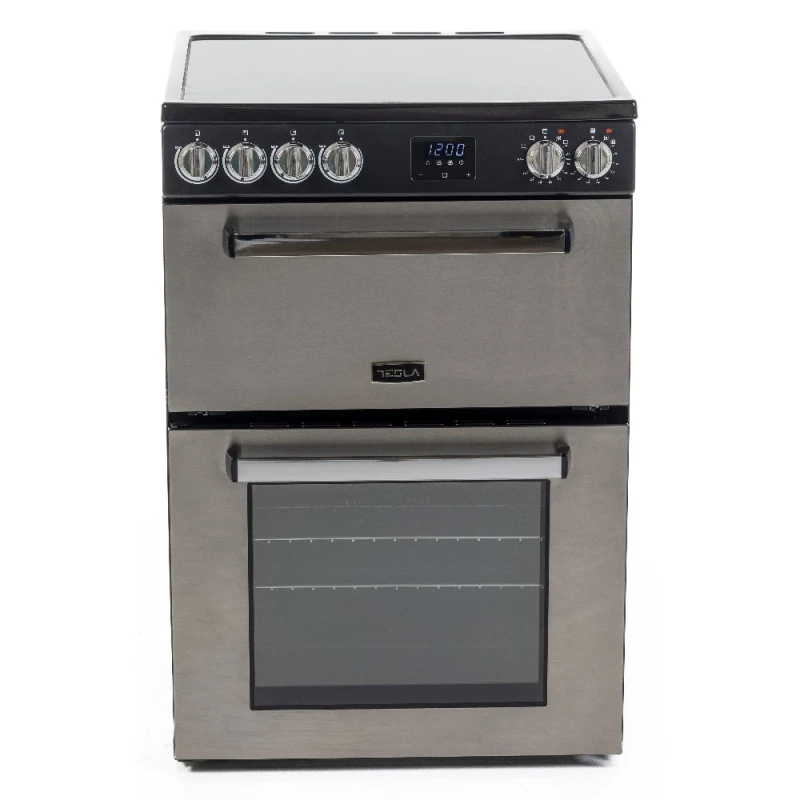 Image of Tesla TMRC60SS 60cm Freestanding Ceramic Cooker - STAINLESS STEEL TMRC60SS