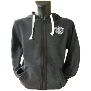 Image of Jack Daniel'S - Old No. 7 Brand Logo Mens Small Zipper Hoodie - Multi-Colour