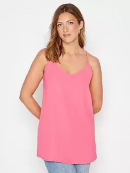 Image of Long Tall Sally Bright Pink Textured Cami, Pink, Size 10, Women