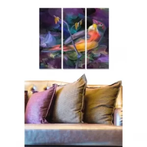 Image of MDF765914 Multicolor Decorative MDF Painting (3 Pieces)