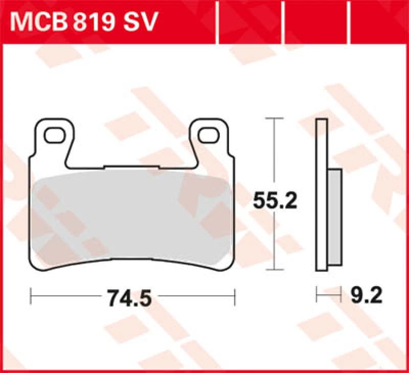 Image of TRW Lucas Sintered lining MCB819SV