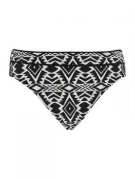 Image of Fantasie Beqa mid rise brief Black White