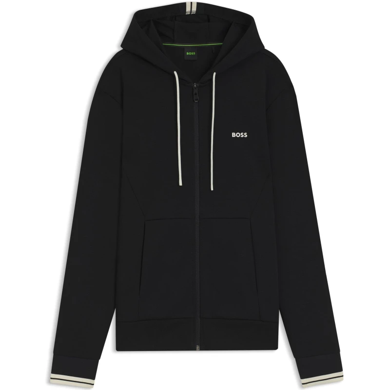 Image of Boss Mens Zip Hoodie, Advanced Stretch Black male XL