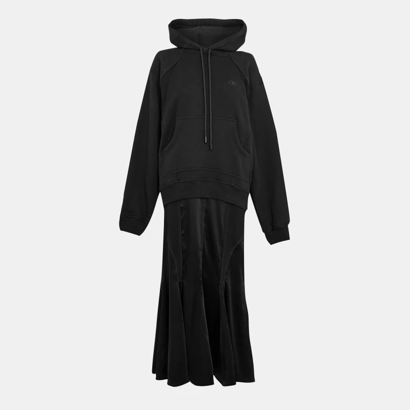 Image of Off White Womens Maxi Dress Black female 4 (3XS)