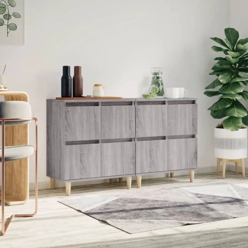 Image of VIDAXL Sideboards 2 pcs Grey Sonoma 60x35x70cm Engineered Wood Vidaxl 8720845831424
