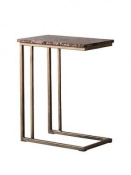 Image of Hudson Living Emperor Marble Supper Table - Brown