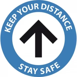 Image of Draper One Way Social Distancing Floor Sticker