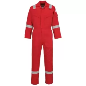 Image of Portwest - FR21RERXXL - sz 2XL Flame Resistant Super Light Weight Anti-Static Coverall 210g - Red