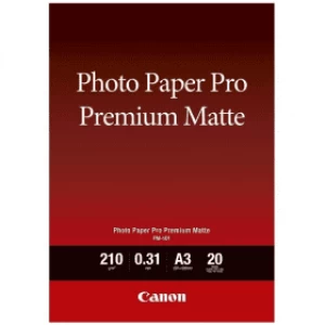 Image of Canon PM-101 A3 White Premium Matte Photo Paper 210gsm x 20