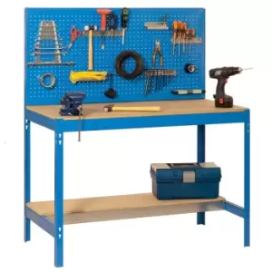 Image of Workshop bench with backboard medium