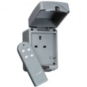 Image of KnightsBridge 13A Double Pole Remote Controlled IP66 Weatherproof Outdoor Socket - 1 Gang