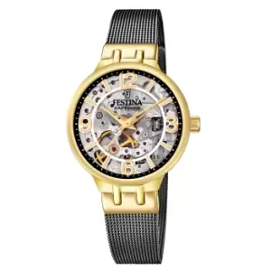 Image of Festina F20580/2 Womens Automatic Black Mesh Wristwatch