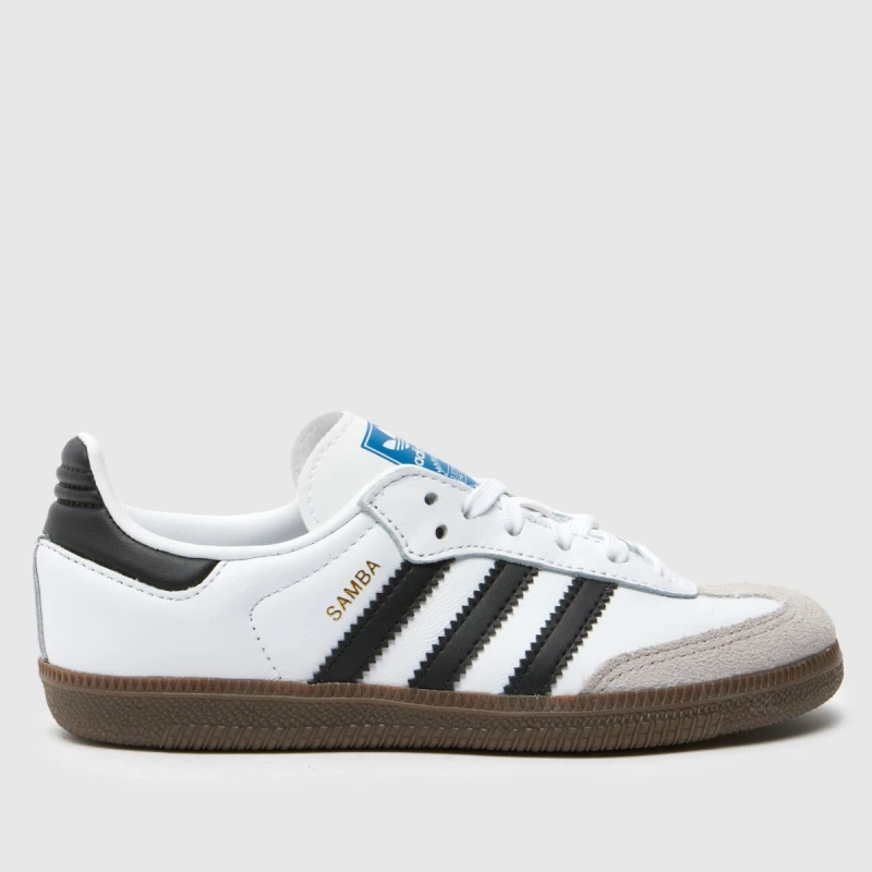Image of adidas Originals Samba OG Shoes Childrens White/Black unisex 1 (33)