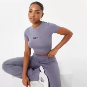 Image of Jack Wills Short Sleeve Cut Out Baby Tee - Grey