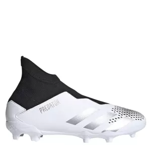 Image of adidas Junior Predator Laceless 20.3 Firm Ground Football Boot - White, Size 2