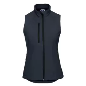 Image of Russell Ladies/Womens Soft Shell Breathable Gilet Jacket (L) (French Navy)