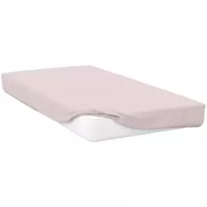 Image of Belledorm 200 Thread Count Egyptian Cotton Fitted Sheet (Single) (Powder Pink) - Powder Pink