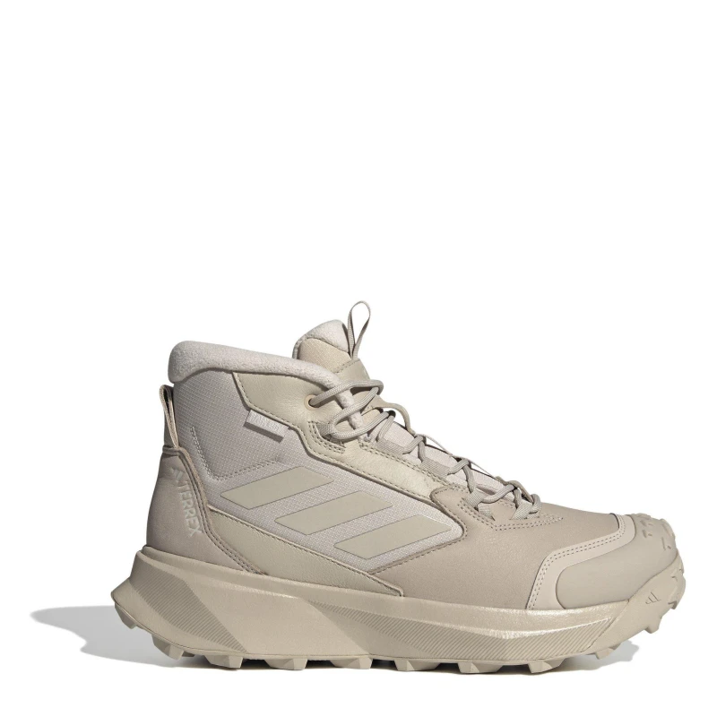 Image of adidas Kids Terrex Winter Mid Leather Non Waterproof Hiking Boots Wonder Beige/Wo unisex 3.5 (36)