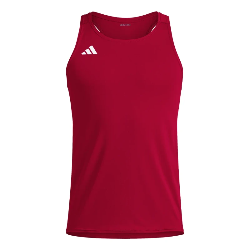 Image of adidas Adizero Essentials Running Tank Top Mens - Red Red XL
