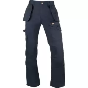 Image of Dickies Mens Redhawk Pro Trousers Blue 32S in Navy Cotton/Polyester