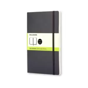 Image of Moleskine Soft Cover Plain Notebook Large 192 Pages 96 Sheets, black