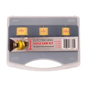 Image of Starrett Cordless Smooth Cut Bi-Metal Holesaw Kit, 3 Piece