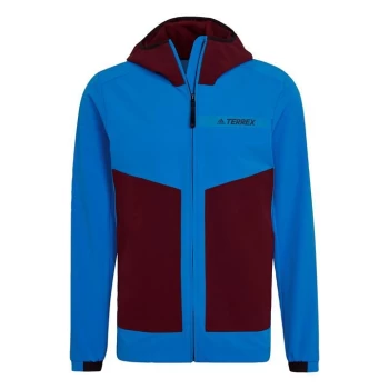 Image of adidas Terrex Multi Soft Shell Jacket Mens - Shock Blue / Burgundy