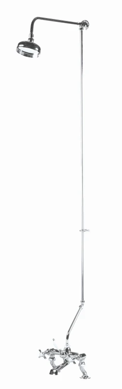 Image of Balterley Rigid Riser Kit with Swivel Spout Chrome in Silver Silver Unisex