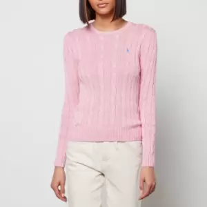 Image of Polo Ralph Lauren Womens Julianna Classic Jumper - Carmel Pink/Dusty Blue - M
