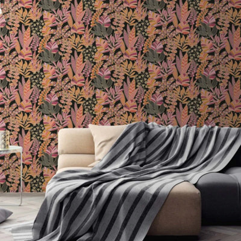 Image of As Creation Bricoflor Non-Woven Wallpaper, Funky Wallpaper In Black - 10,05 X 0,53 M