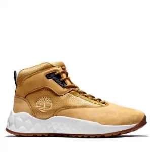 Image of Timberland Solar Wave Mid Hiker For Men In Yellow, Size 10