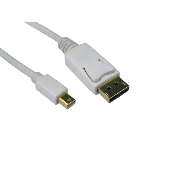Image of Cables Direct 1m Mini DisplayPort to DisplayPort Cable in White