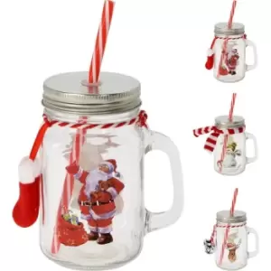 Image of The Spirit Of Christmas 450ml Jar W/Handle24 - Multi