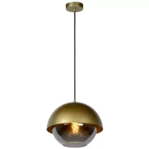 Image of Lucide COOPER - Pendant Light - Ø30cm - 1xE27 - Matt Gold, Brass