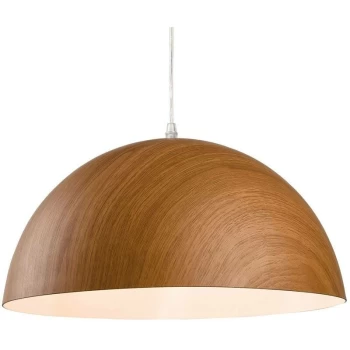 Image of Firstlight - Forest - 1 Light Dome Ceiling Pendant Brown Wood, E27