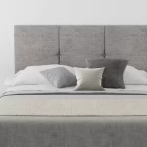 Image of Aspire - Caine Upholstered Headboard, Firenza Velour, Silver - Headboard 60cm Size Single (90x190)